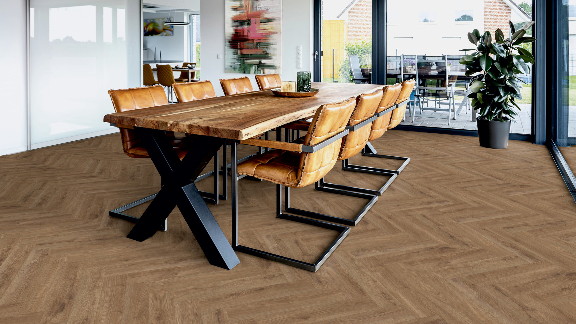 Laminat TerHurne Oak Lodge herringbone 3116