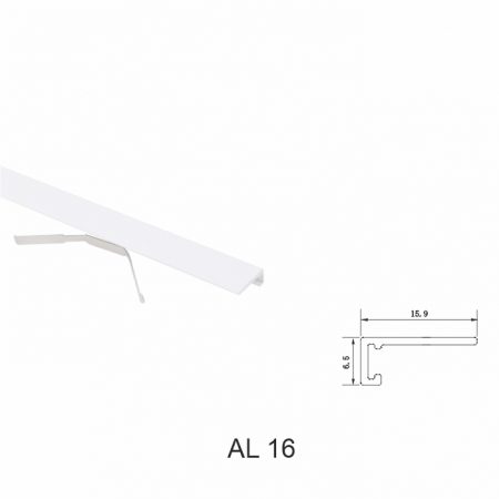 AL 16, mini plintă pentru pardoseli, White Matt, 2,5m